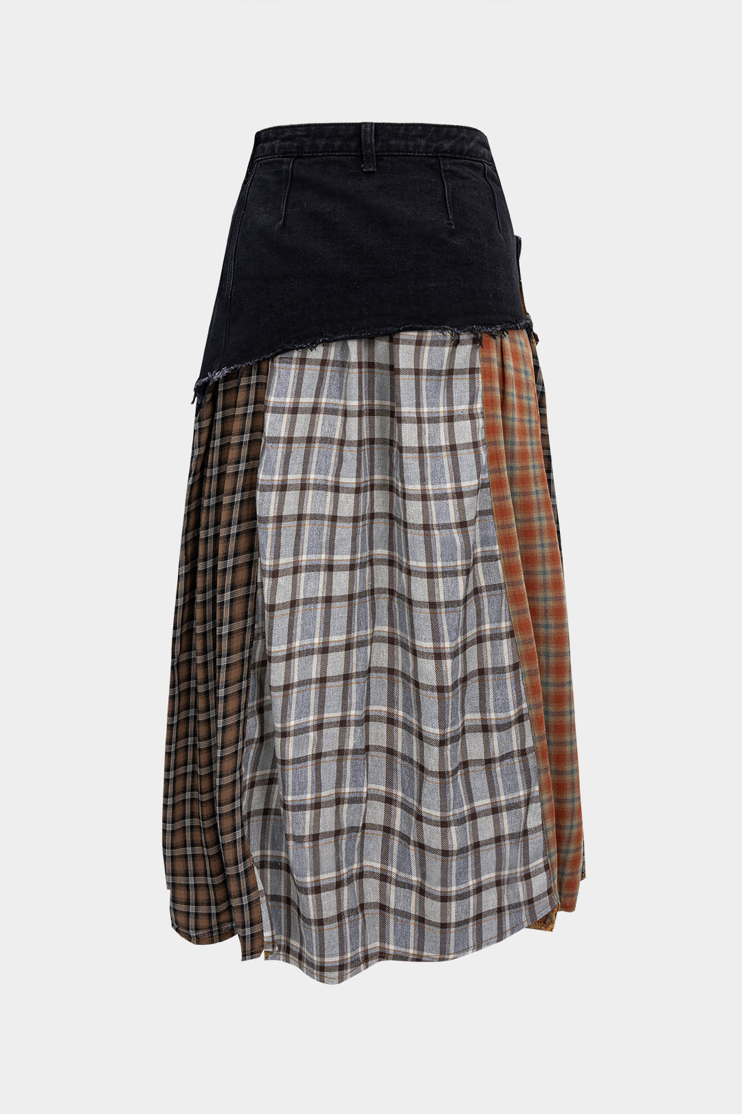 Asymmetrical Hem Denim Skirt