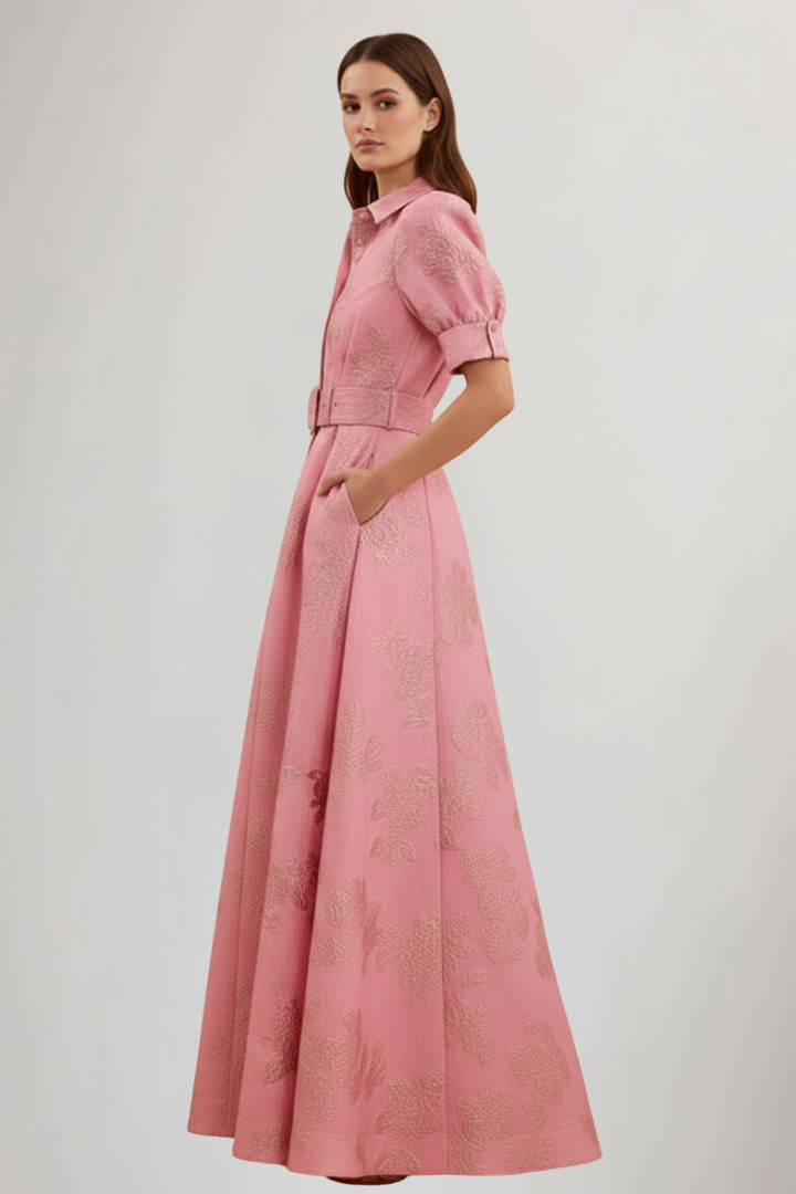 Belted Cotton Maxi Dress