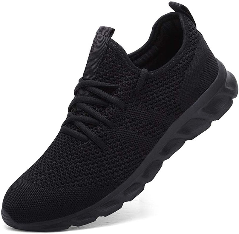 Breathable Knit Lace-Up Sneakers