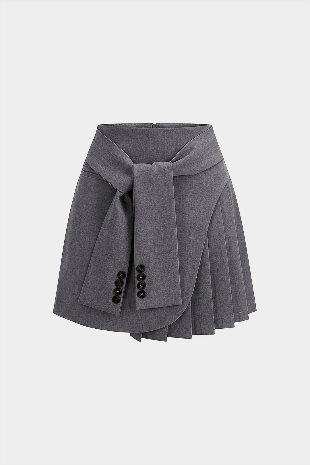 High Waist Pleated A-Line Skirt