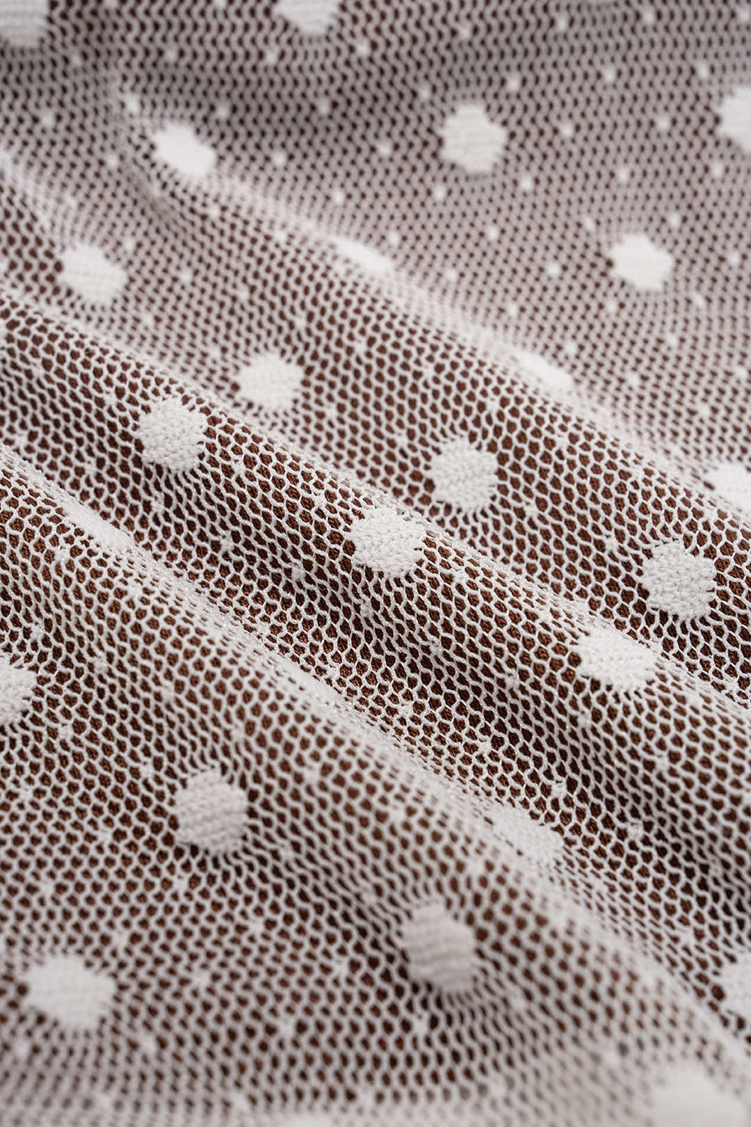 Lace V-Neck Contrast Polka Dot Tank Top
