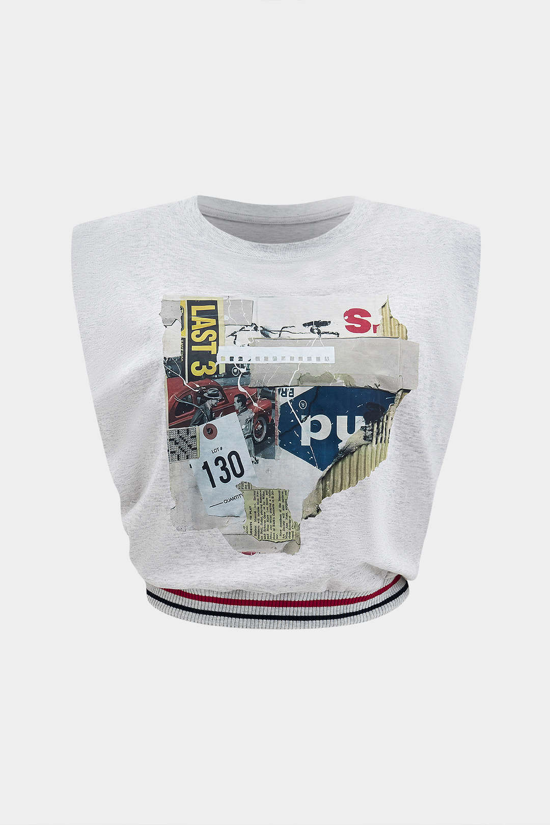 Lightweight Digital Print Sleeveless T-Shirt