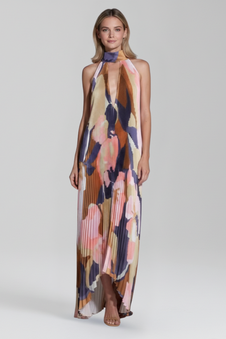 Lightweight Pleated Maxi Dress