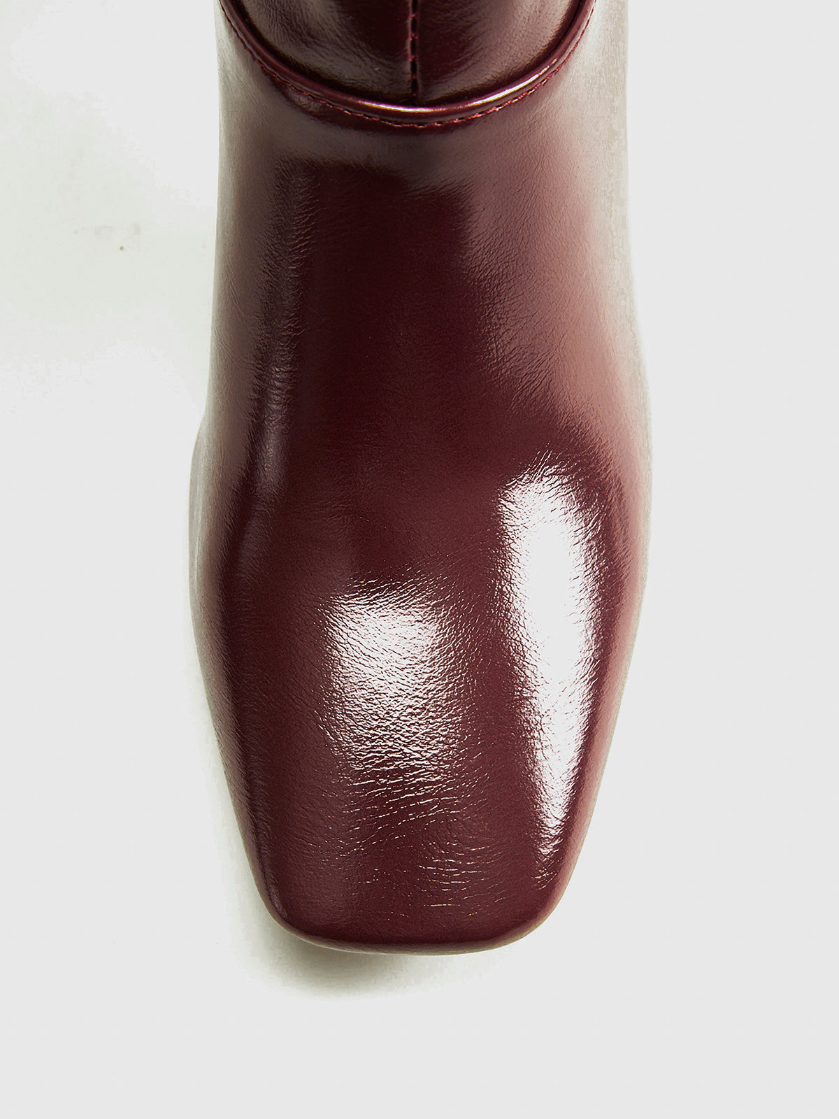 Microfiber Leather Square Toe Knee High Boots