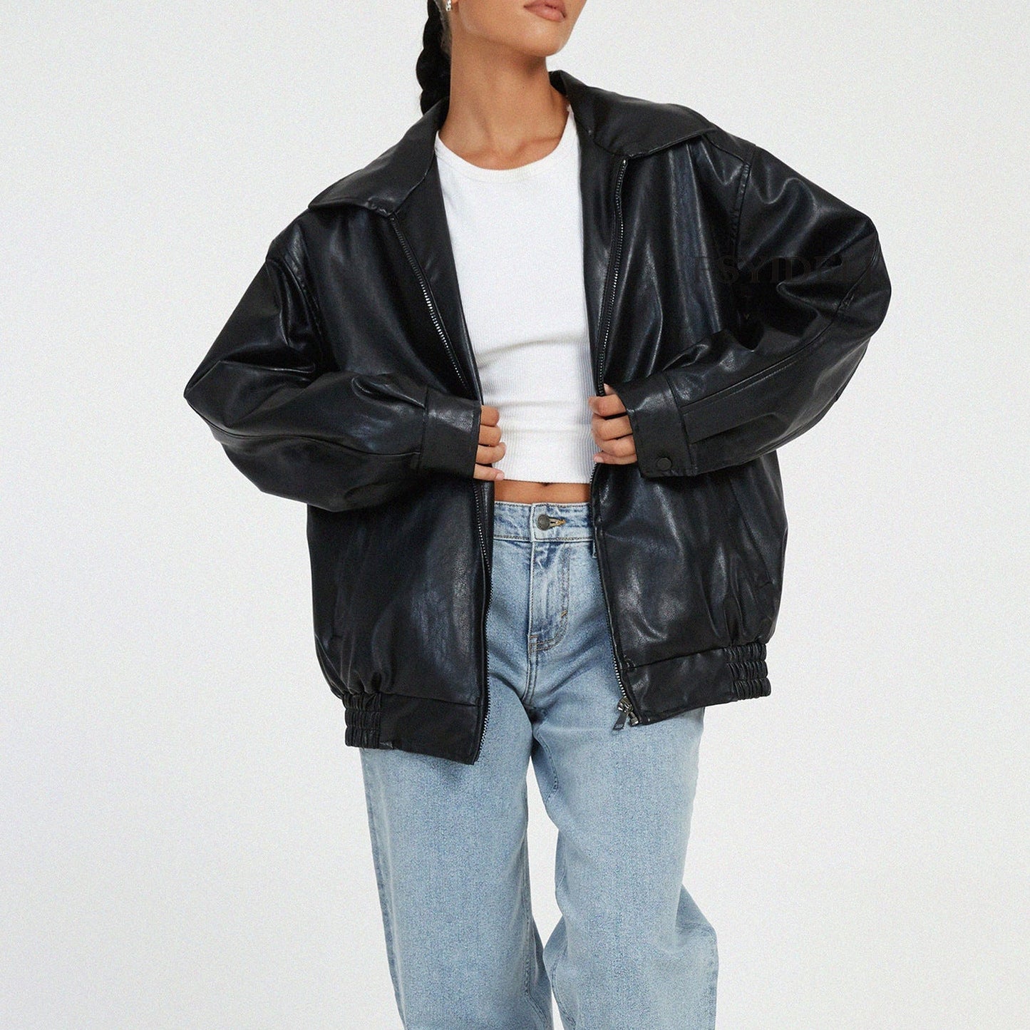 Oversized Zip-Up Casual Jacket