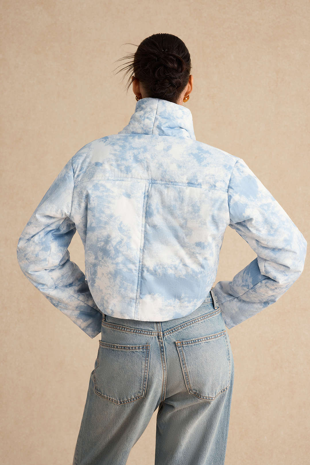 Padded High Collar Puffer Jacket Women