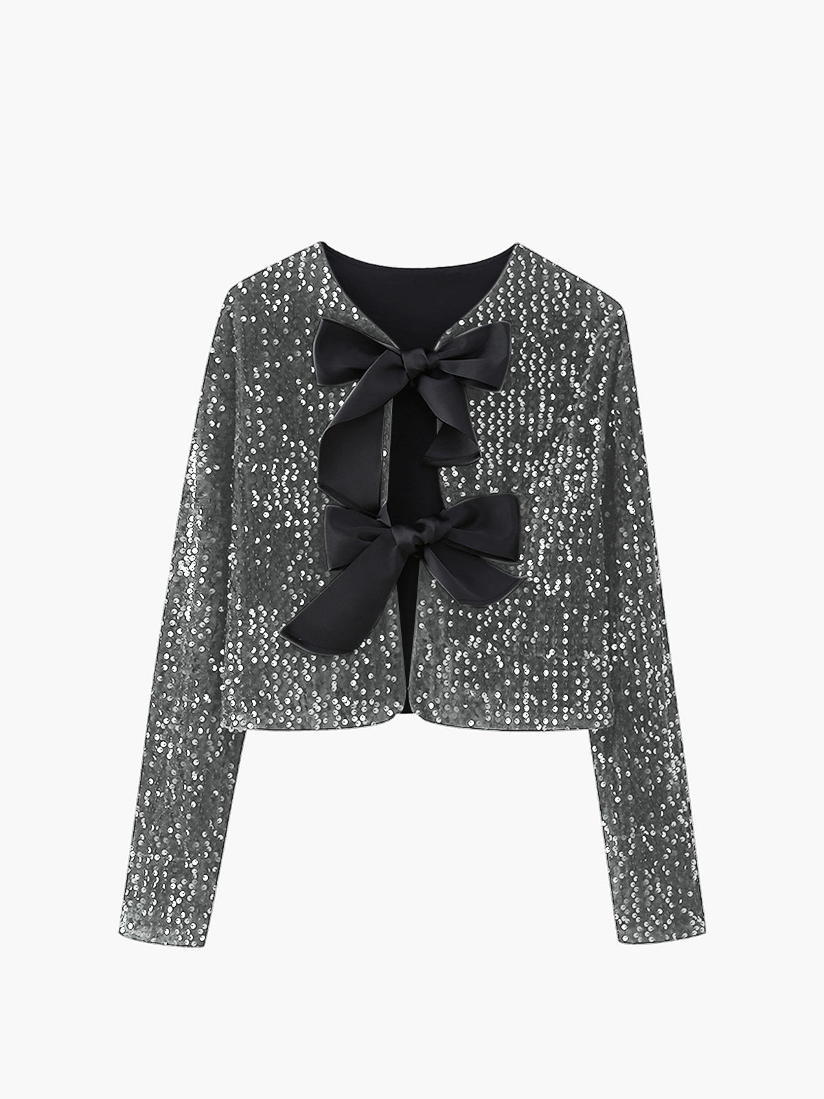 Sequined Velvet Bowknot Jacket