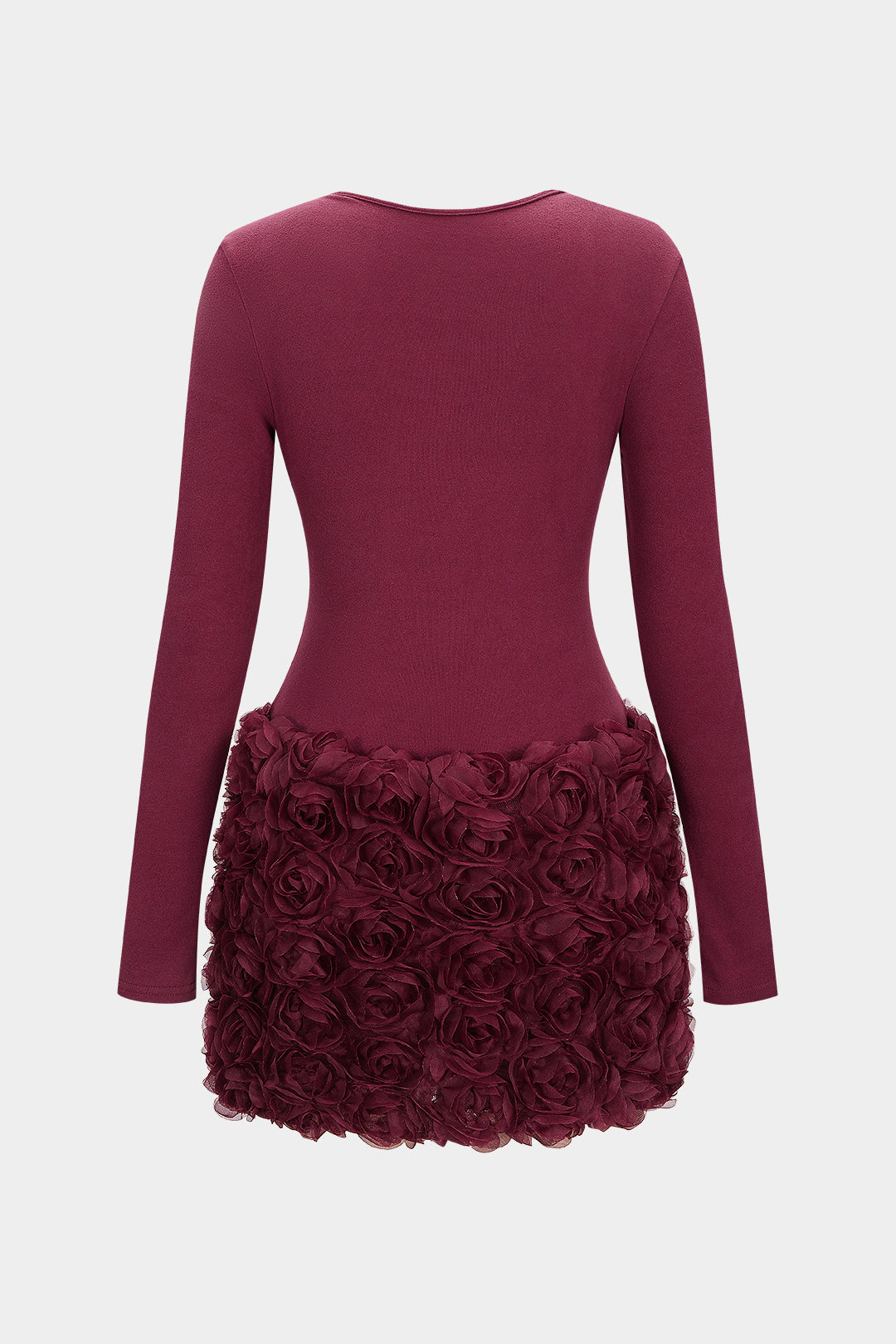 3D Floral Patchwork Mini Dress