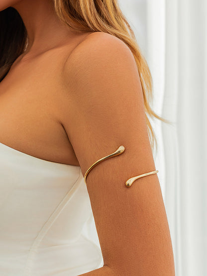 Alloy Teardrop Open Cuff Bracelet