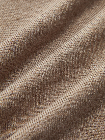 Asymmetric Mock Neck Knit Top