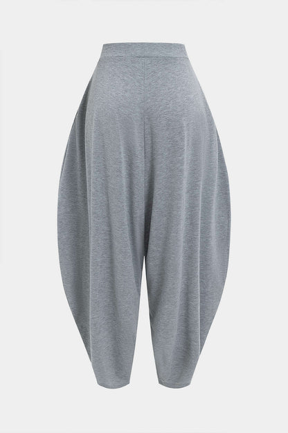 Asymmetrical Cut Long Sleeve Loungewear Two Piece Set
