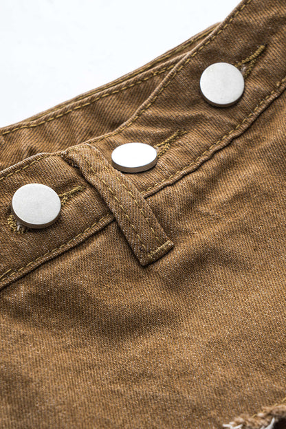 Asymmetrical Hem Denim Skirt