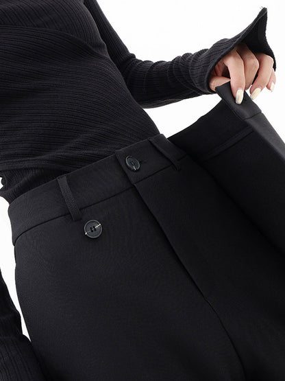 Asymmetrical Layered Wide Leg Trousers Women