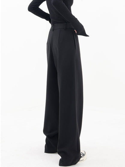 Asymmetrical Layered Wide Leg Trousers Women