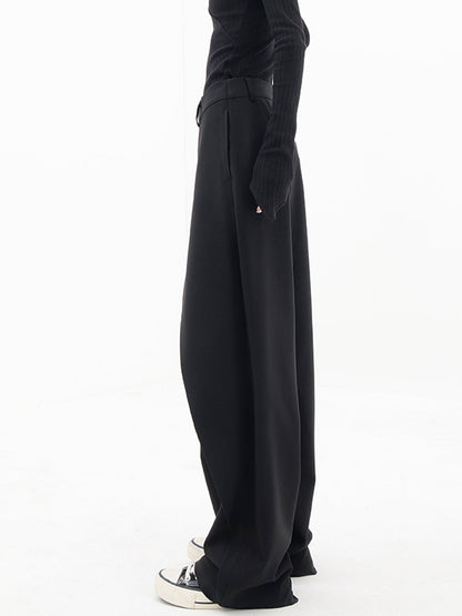 Asymmetrical Layered Wide Leg Trousers Women