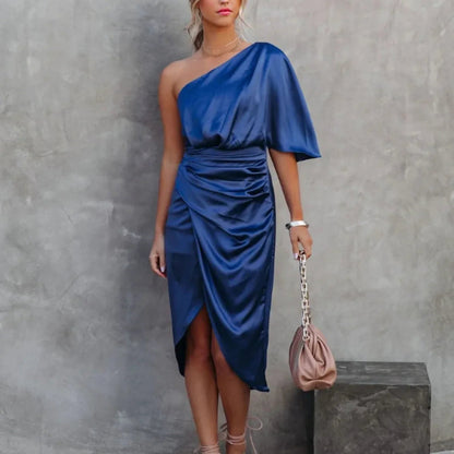 Asymmetrical Wrap Mini Dress