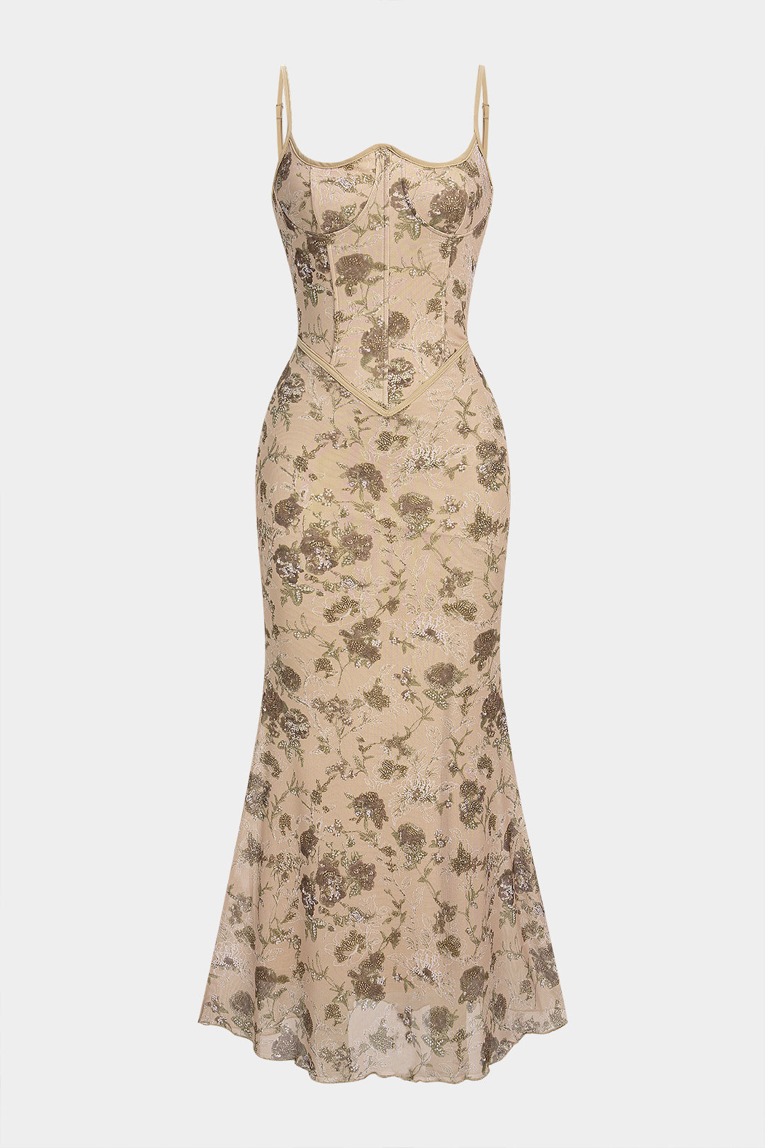 Backless Floral Maxi Dress