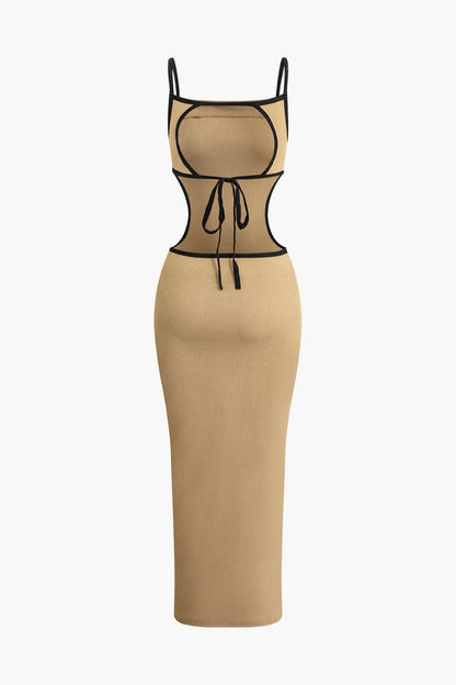 Backless V-Neck Maxi Dress