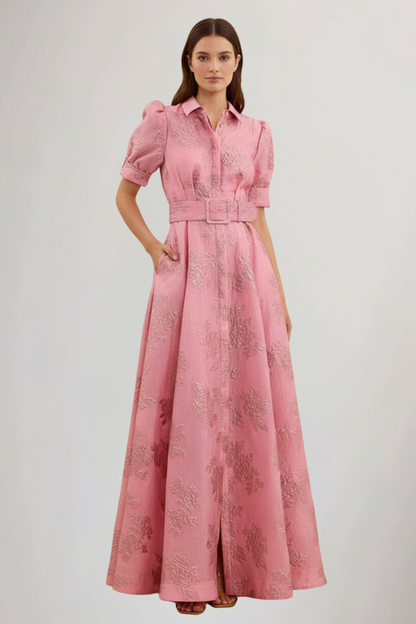 Belted Cotton Maxi Dress