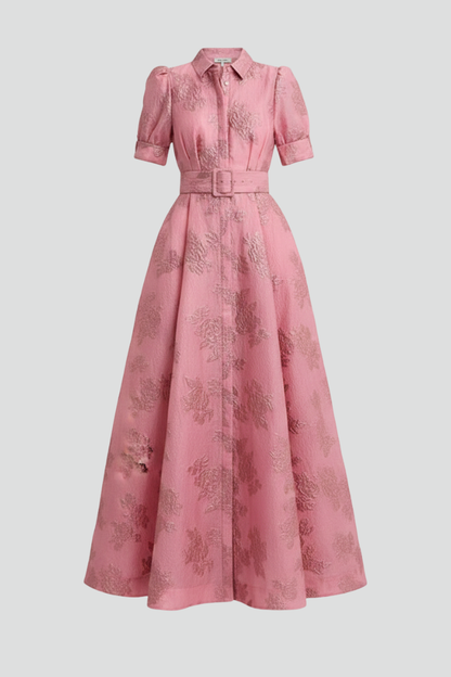 Belted Cotton Maxi Dress