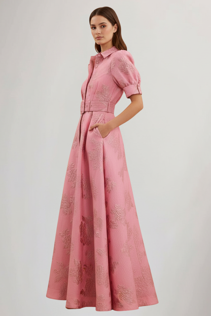Belted Cotton Maxi Dress