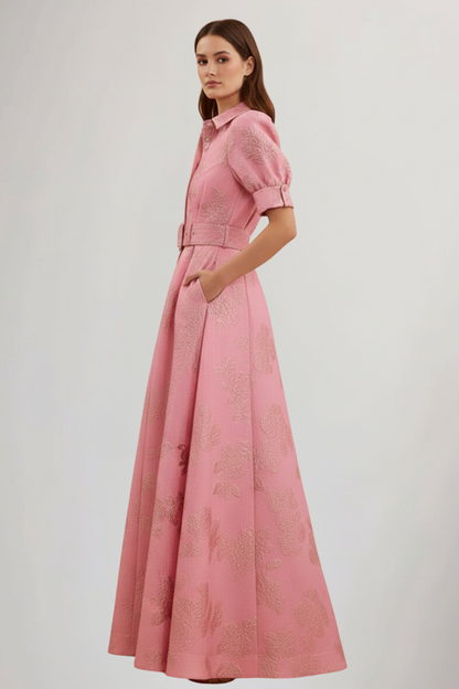 Belted Cotton Maxi Dress