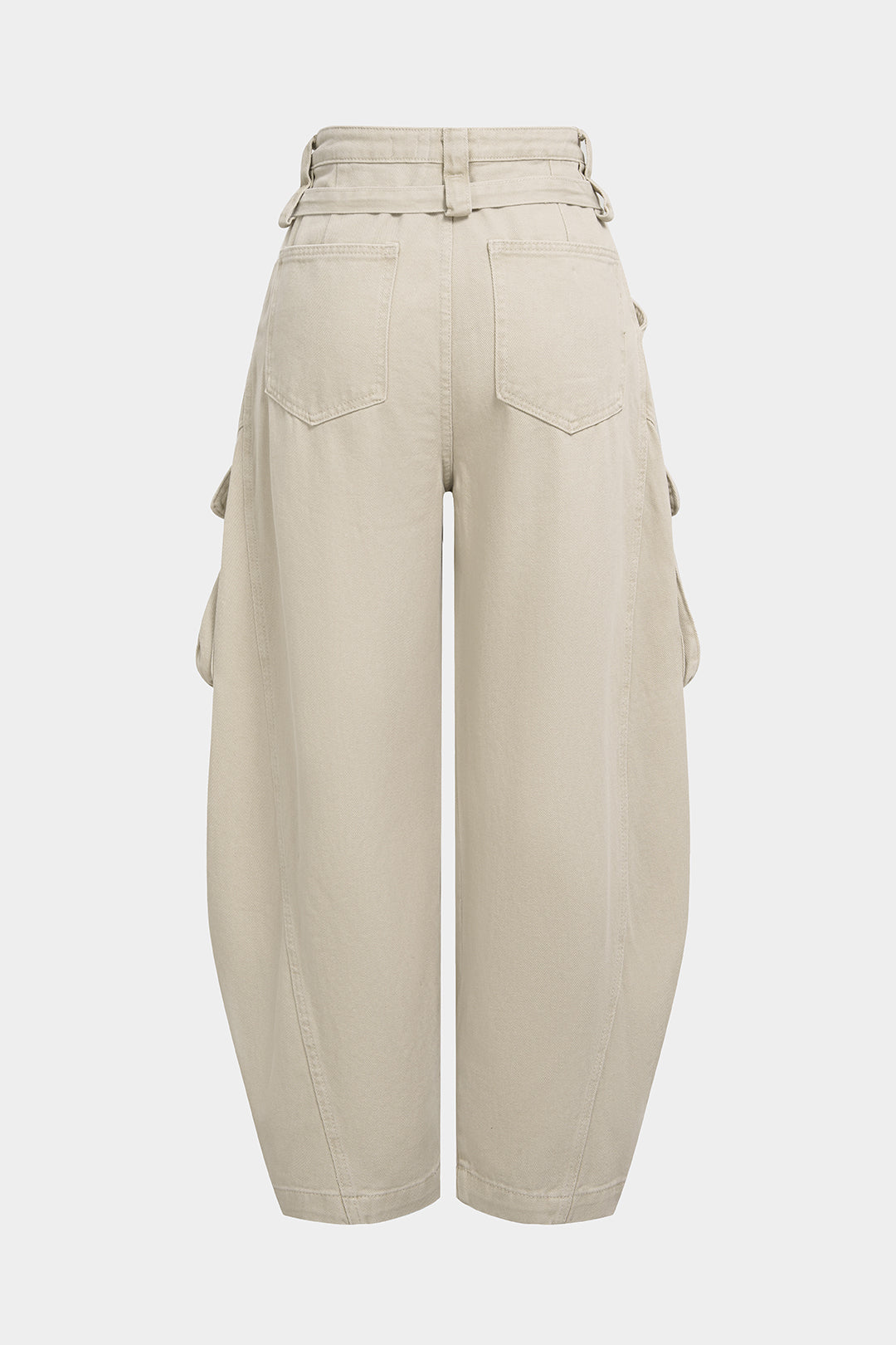 Belted Wide Leg Denim Jeans