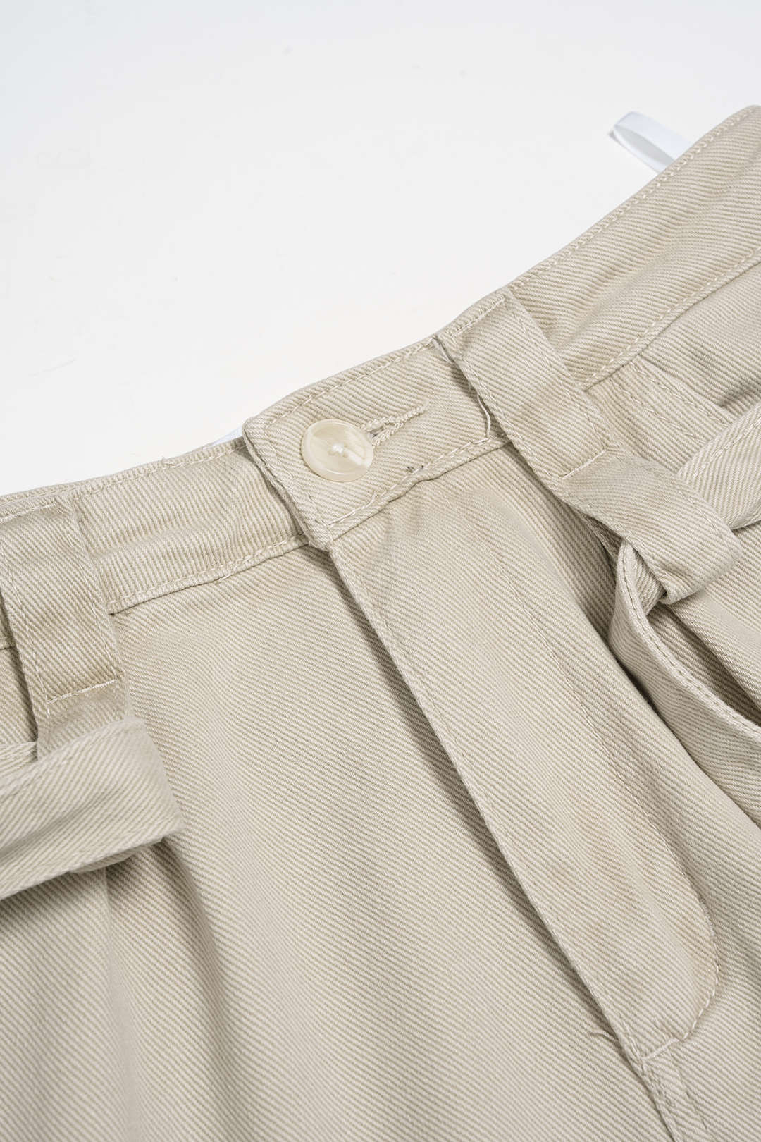 Belted Wide Leg Denim Jeans