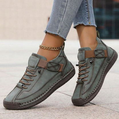 Black Lace-Up Ankle Boots