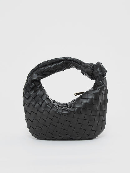 Braided Detail Vegan Leather Handbag