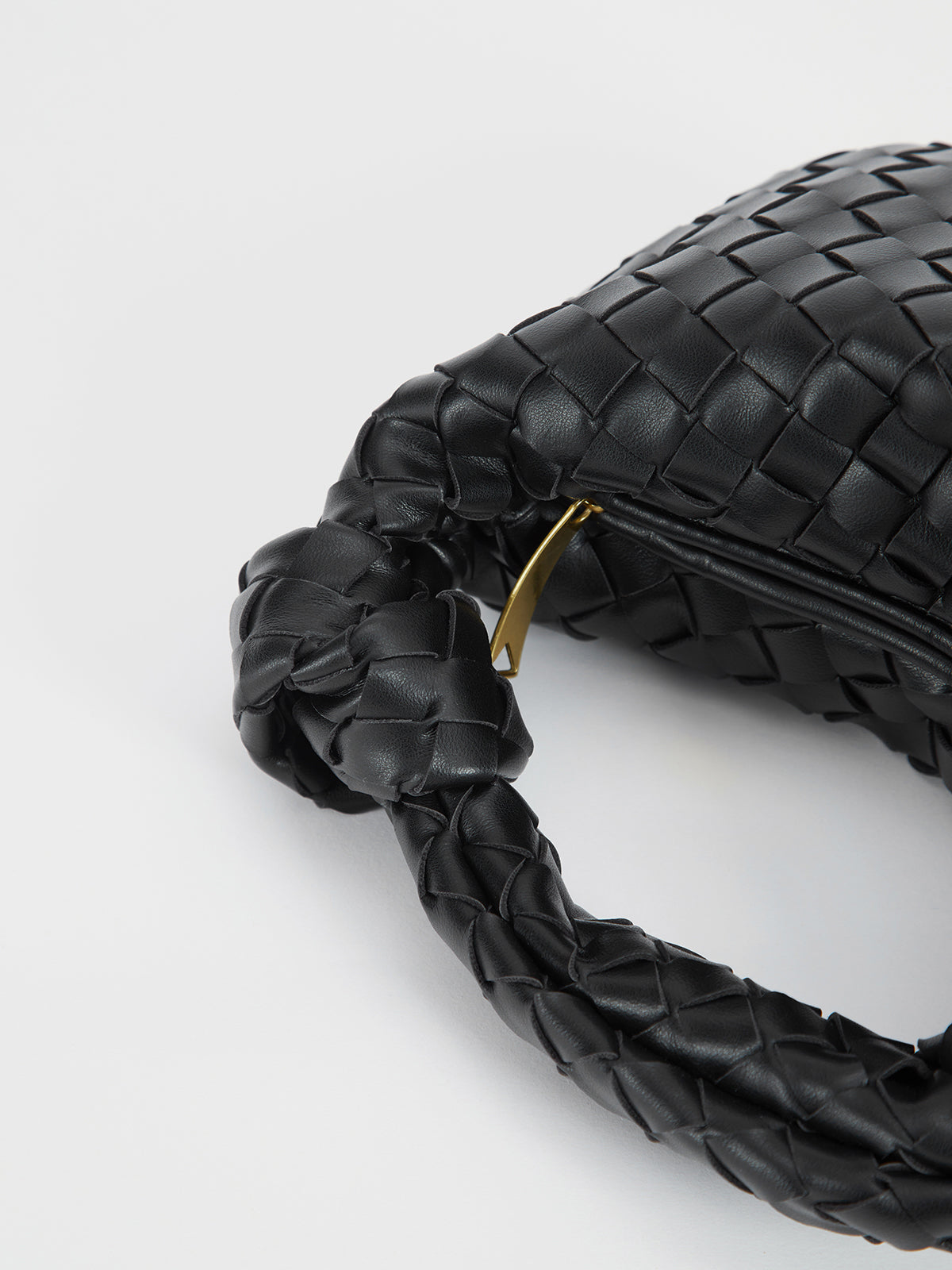 Braided Detail Vegan Leather Handbag