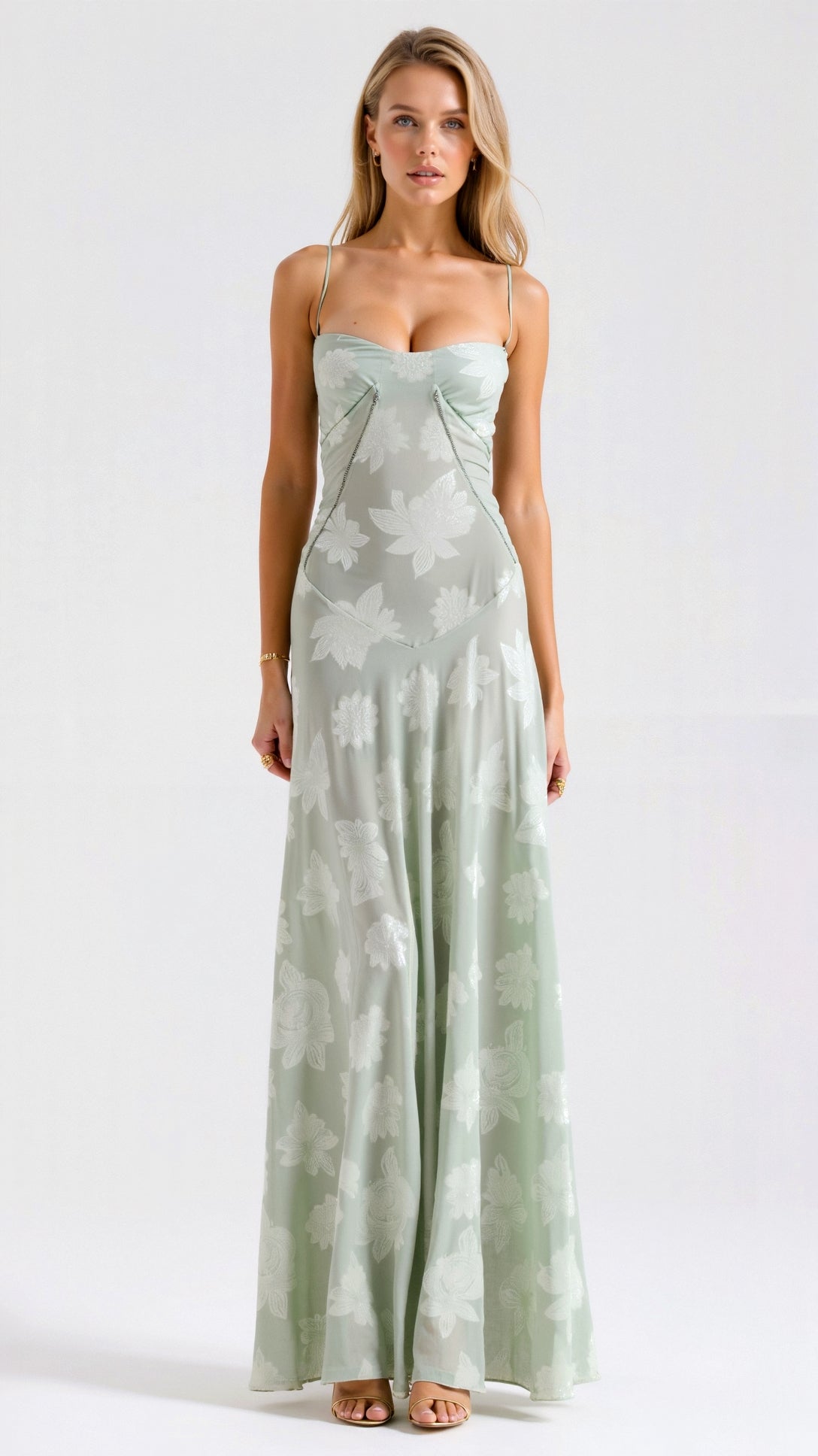 Bustier White Maxi Dress