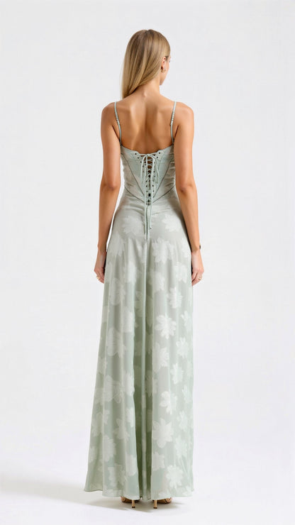 Bustier White Maxi Dress