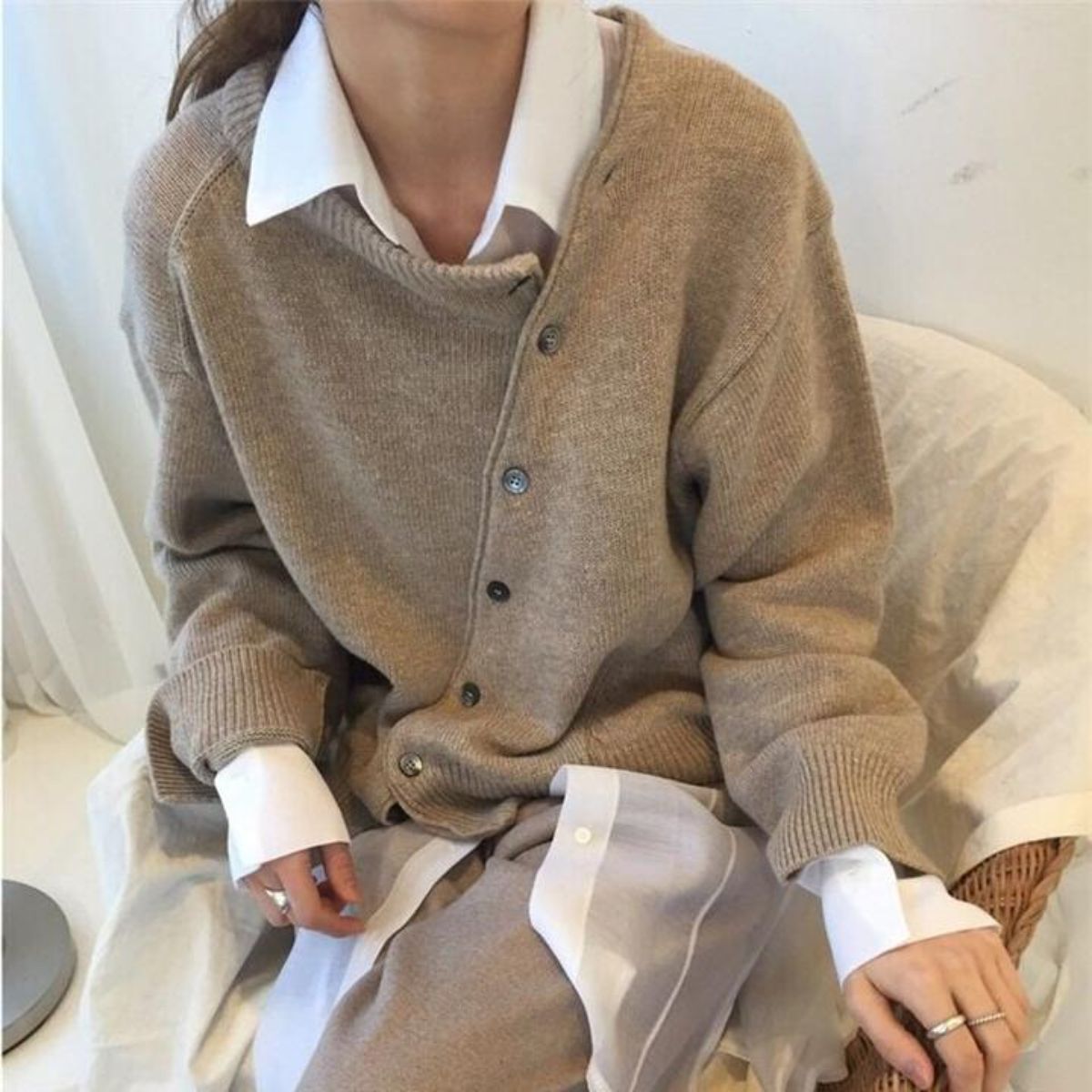 Button Detail Knit Sweater