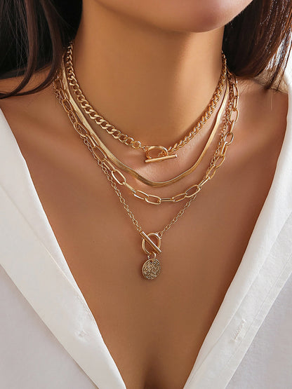 Chunky Adjustable Pendant Necklace Set