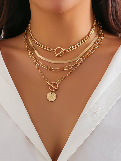Chunky Adjustable Pendant Necklace Set