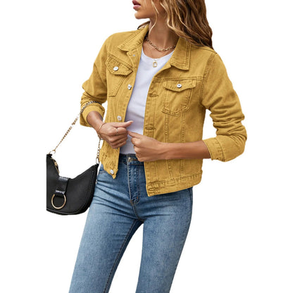 Classic Button Front Denim Jacket