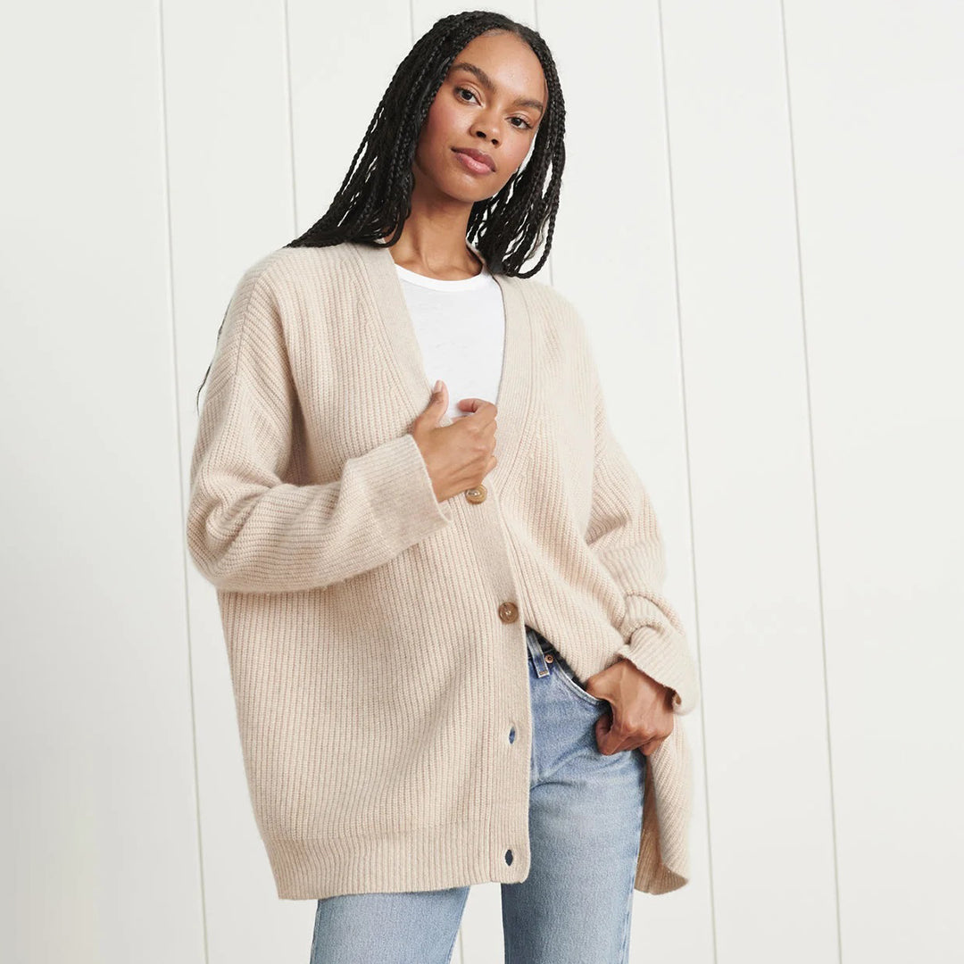 Classic Knit Button Front Cardigan
