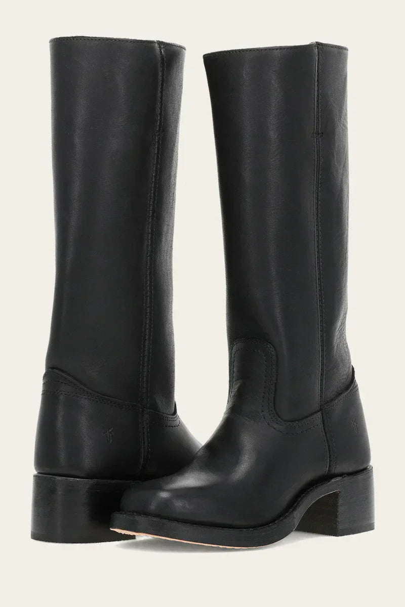 Classic Mid Calf Faux Leather Cowboy Boots
