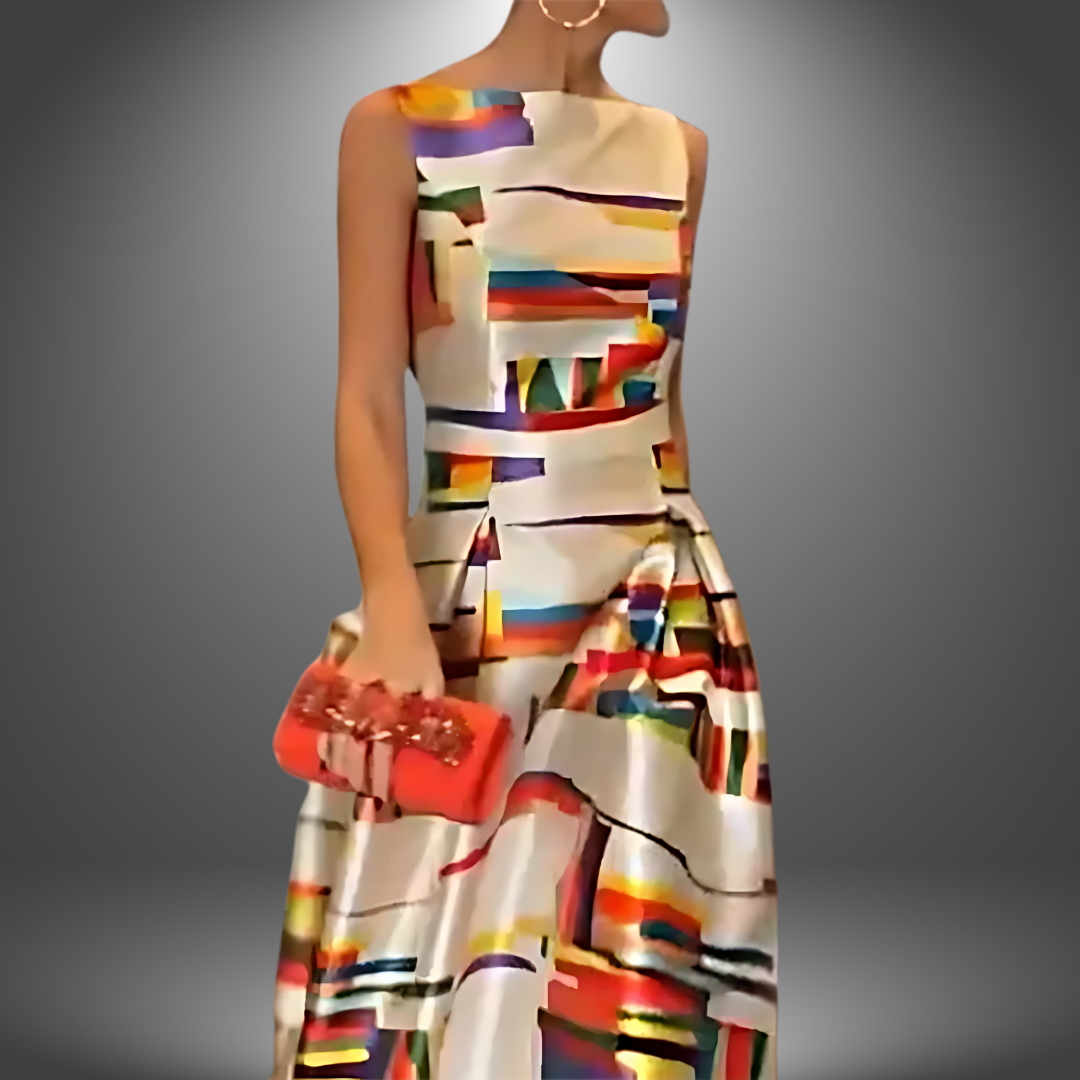 Colorblock Lightweight Maxi Dress