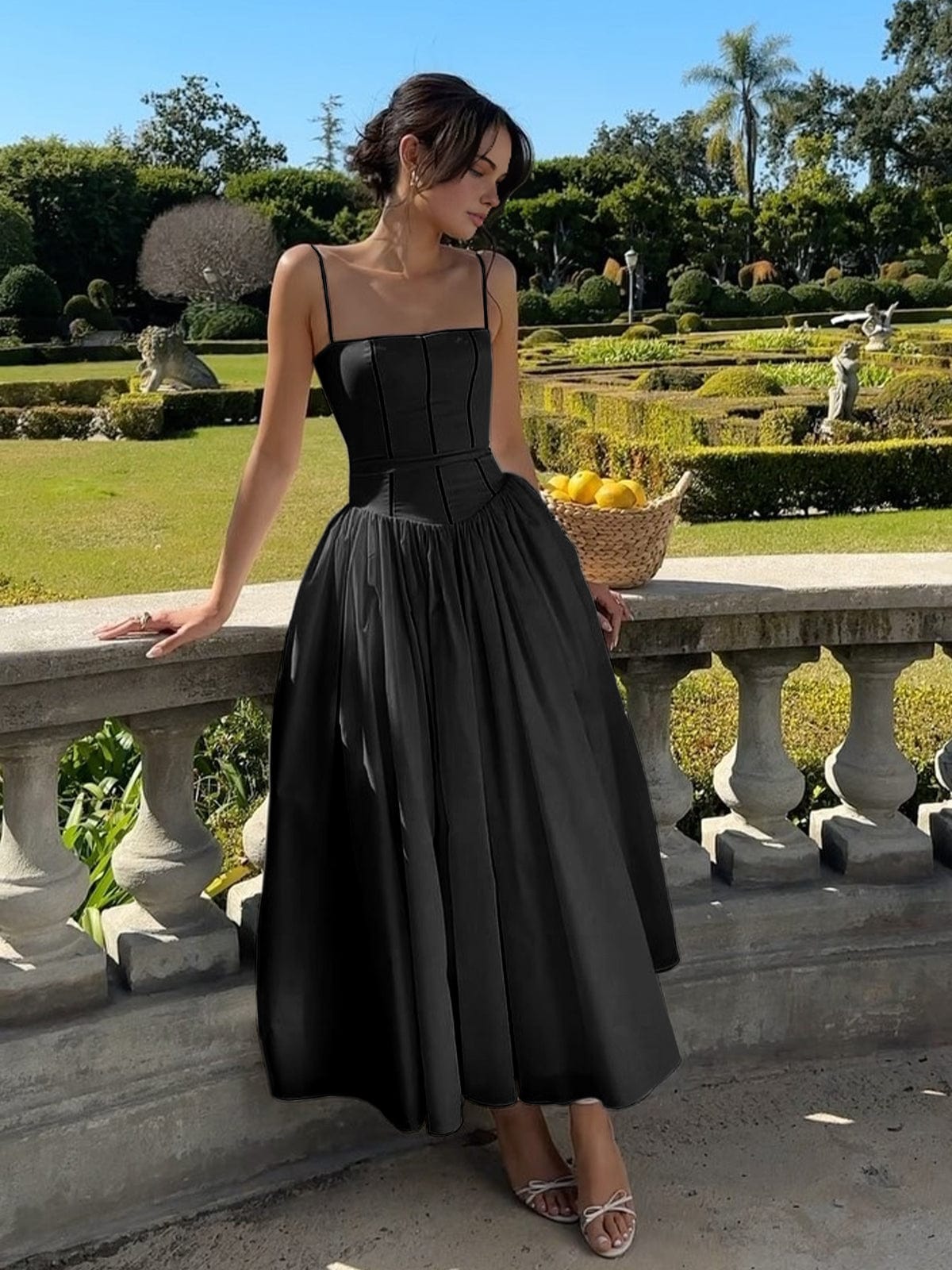 Corset-Inspired Midi Summer Dress