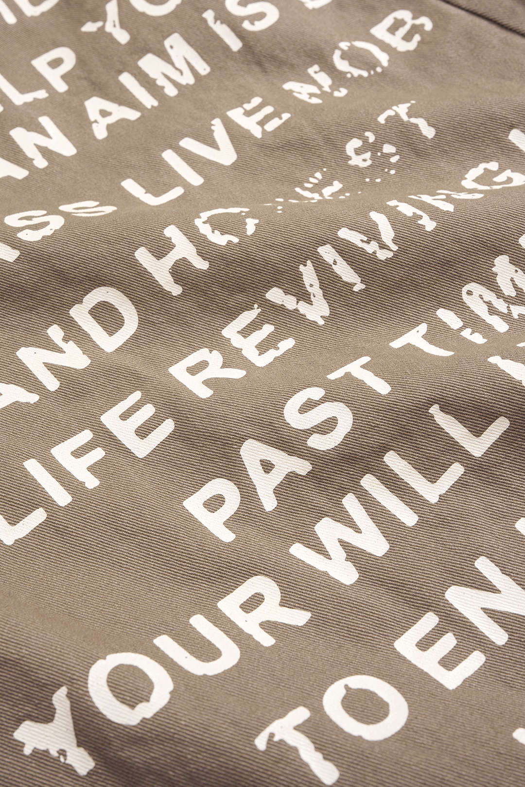 Cotton Blend Letter Print Mens Jeans