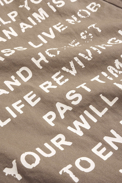 Cotton Blend Letter Print Mens Jeans