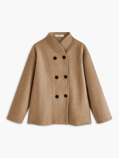 Cotton Blend Oversized Button-Down Jacket