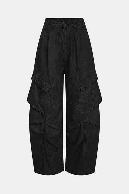 Cotton Blend Ruched Pocket Mens Jeans