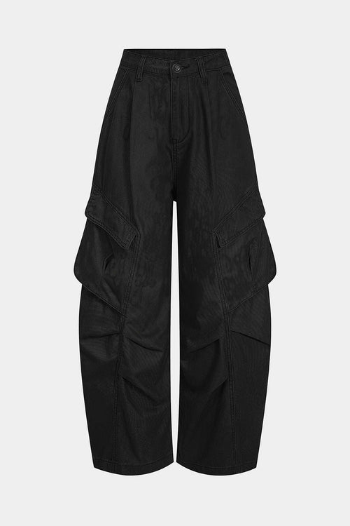 Cotton Blend Ruched Pocket Mens Jeans