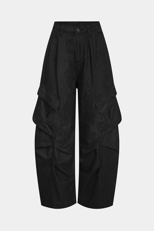 Cotton Blend Ruched Pocket Mens Jeans