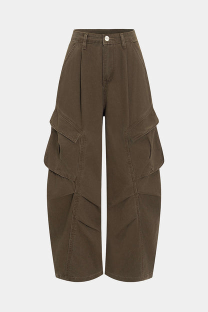 Cotton Blend Ruched Pocket Mens Jeans