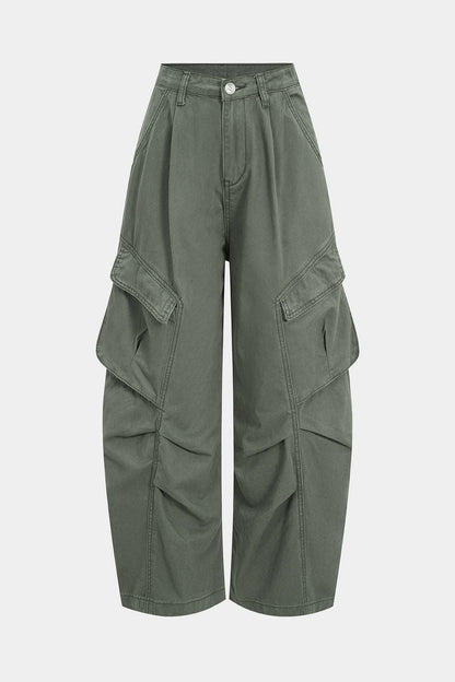 Cotton Blend Ruched Pocket Mens Jeans