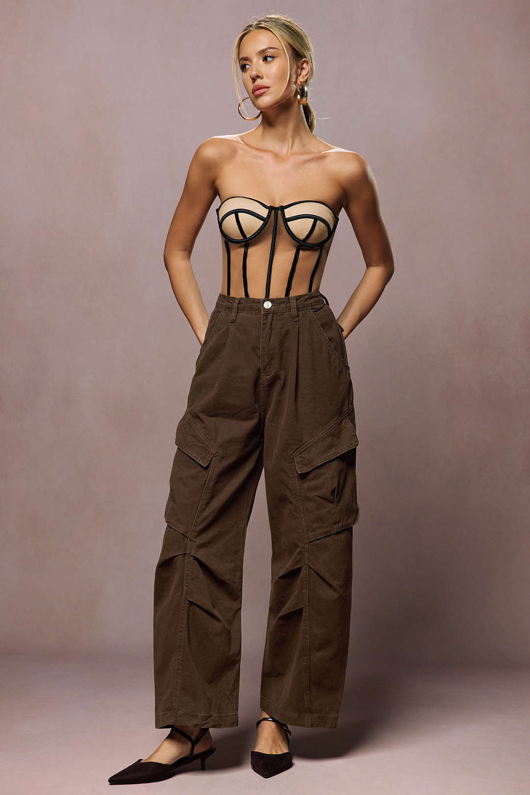 Cotton Blend Ruched Pocket Mens Jeans